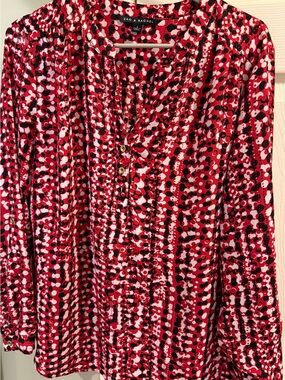 Zac & Rachel Red Black and White Dot Print Tunic
